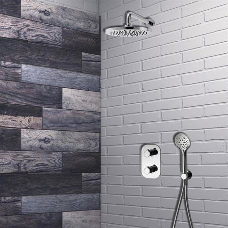 Cristina Ondyna – Pack douche thermostatique encastré NEW DAY – Butée de température 38°C – Débit 24L/min à 3 bars – Installation facile avec gabarit (1/5)