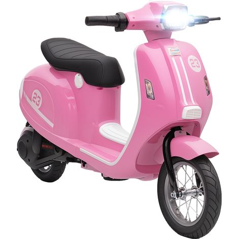AIYAPLAY 24V Battery Powered Ride on Motorcycle with Manual Throttle, Pink (1/5)