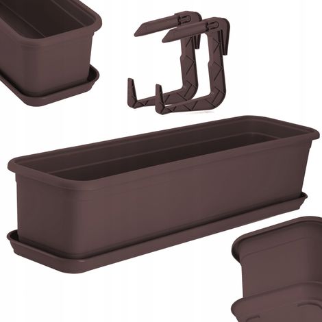 Maceta para balcón KADAX 60 cm con asas (1/5)