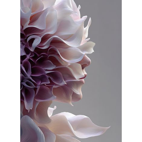 Tableau sur toile portrait conscience florale 30x45 cm - Impression sur Toile Murale Décorative - Image imprimée en HD sur Toile - Toile sur Châssis en Bois FSC - Fabriqué en France (1/5)