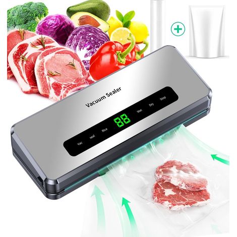Machine sous vide 6 en 1 - Convient à tous types d'aliments - Utilisation avec des aliments secs et humides - Coupe-aliments intégré - 20 sacs sous vide (1/5)