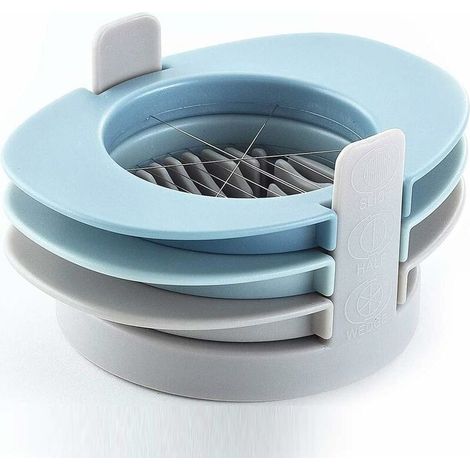 [JAMAIS UTILISÉ]Coupe-œuf 3 en 1, séparateur d'œufs, séparateur d'œufs, coupe d'œufs, avec ligne de coupe en fil d'acier inoxydable, durable, outil de cuisine pour œufs cuits, fraises, champignons, sa (1/5)