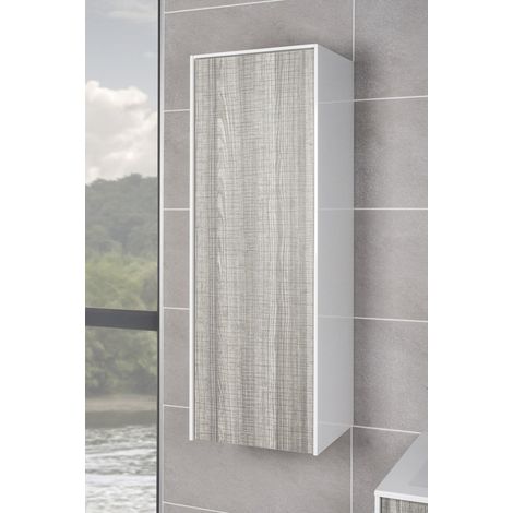 Ash Tall Cupboard Storage Unit Wall Hung Cabinet Bathroom Furniture 1000mm (1/5)