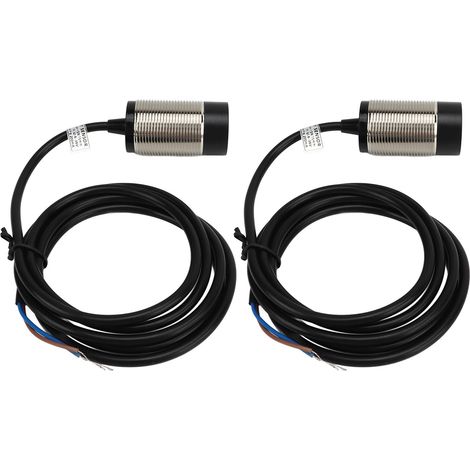 Lot de 2 capteurs de proximité étanches NPN CC 2 fils normalement fermés (NC), portée de 15 mm, 6-36 V CC (1/5)
