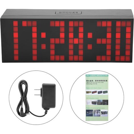 Digitaler LED-Wecker mit 6-stelliger Anzeige, Kalender und Schlummerfunktion (rot, 6-stellige Version) (1/5)