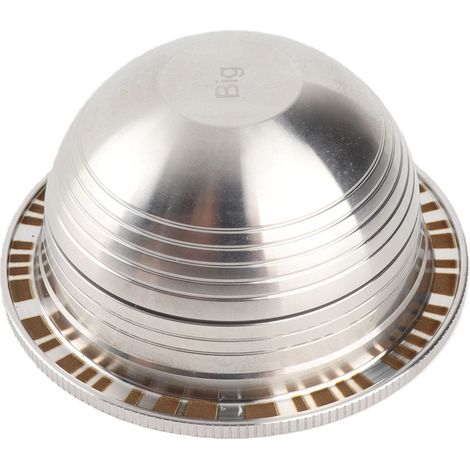 Dosette de café rechargeable adaptée à la capsule réutilisable en acier inoxydable Vertuo Plus avec cuillère à brosse 230ML