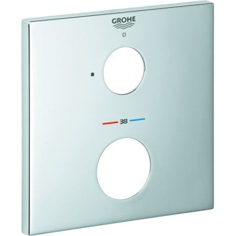Rosette 49109 eckig für THM-Fertigmontagesets chrom (1/2)