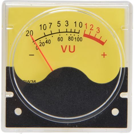 VU-mètre analogique TS-R36W 500µA jaune sans rétroéclairage pour studio hi-fi DIY audio (1/5)
