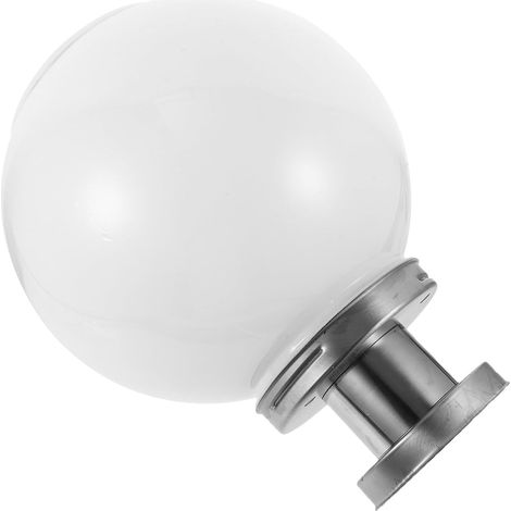 Lampe Solaire Boule Blanche Étanche pour Poteau Extérieur Jardin Terrasse Éclairage Décoratif (1/5)