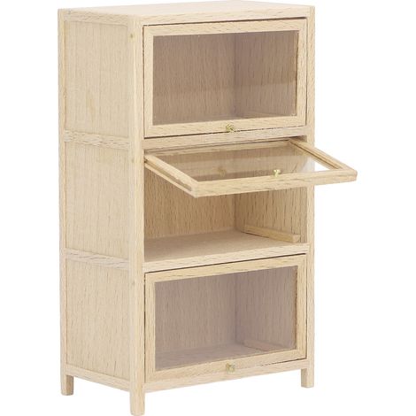 Étagère en bois pour maison de poupée à l'échelle 1/12, bibliothèque et meuble de rangement pour la décoration et les accessoires de maison de poupée. (1/5)
