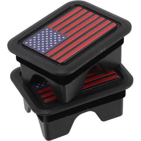 Lot de 2 bouchons de coffre de voiture en ABS, motif drapeau américain, élément patriotique, cache-rails de lit, accessoires de décoration compatibles avec Dodge 19-21 et Ram 15. (1/4)