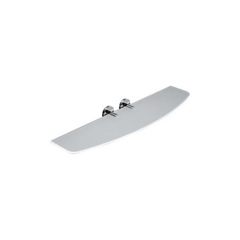 Inda - Tablette en verre satiné avec supports chromés L.60 cm