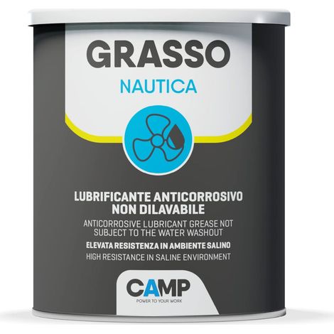Camp GRASSO NAUTICA, Grasso lubrificante protettivo di colore bianco, Anticorrosivo, Idrorepellente, Non dilavabile, Specifico per nautica, 1 kg