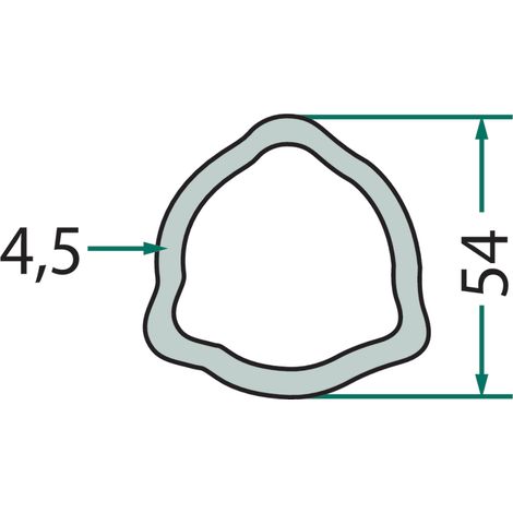 Tubo profilato 1m 417710544100 GRANITO