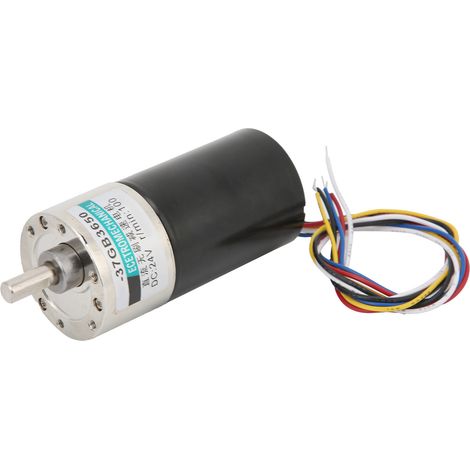 Mini réducteur de vitesse pour moteur sans balais avec support, 24 V CC, pour machine-outil CNC XD-37GB3650, 100 tr/min (1/5)