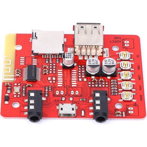 Module de récepteur audio sans fil Wi-Fi 5V compatible avec les cartes Bluetooth, USB et TF., charge rapide et fiable (1/5)