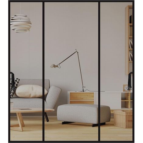 Moustiquaire Magnétique 190x210cm - Double Ouverture Latérale avec Fermeture Automatique - Rideau pour Porte Fenêtre, Entrée, Balcon (1/5)
