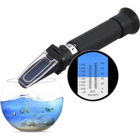 Refractometer Salinity, ATC 0-10°C, Density 1.0-1.070, Aquarium, Fish Farming (1/5)