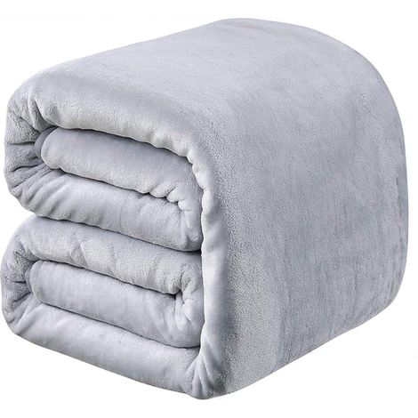 Couverture Polaire Epaisse 200x230cm Microfibre Polyester Doux et Chaud Couvre Lit Sofa Jete de Canape Effet Velours Facile a (1/5)