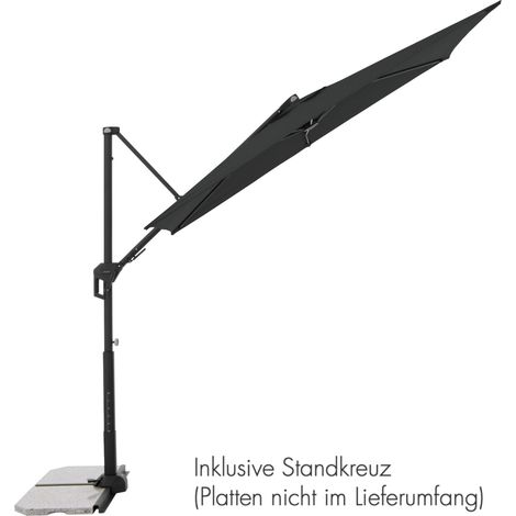 Doppler ACTIVE Pendel Green Edition 240 x 135 cm Pendelschirm Sonnenschirm Ampelschirm 4 Farben 840 Anthrazit (1/2)