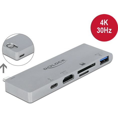 Delock EstaciÃ³n de Acoplamiento para MacBook con 4K y PD 3.0