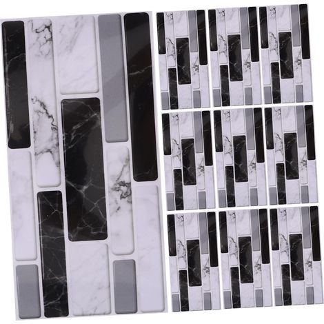 Lot De 27 Autocollants En Mosaïque Pour Carrelage De Cuisine Décoration Murale Pour Dosseret (1/5)