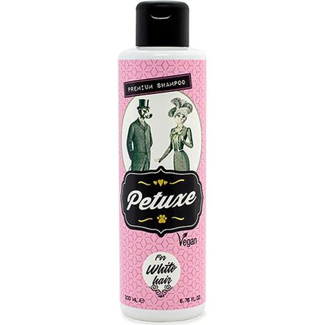 Shampoo Petuxe per animali domestici dal pelo bianco. Shampoo vegano per cani e gatti. Aloe Vera Biologica. Miglioratore naturale del colore bianco - 200 ml (1/4)