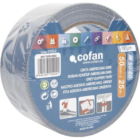 Cinta Americana Gris 180 Micras 50 mm x 25 M