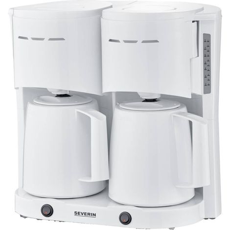 Severin KA 9314 Cafetera de filtro blanca con doble jarra