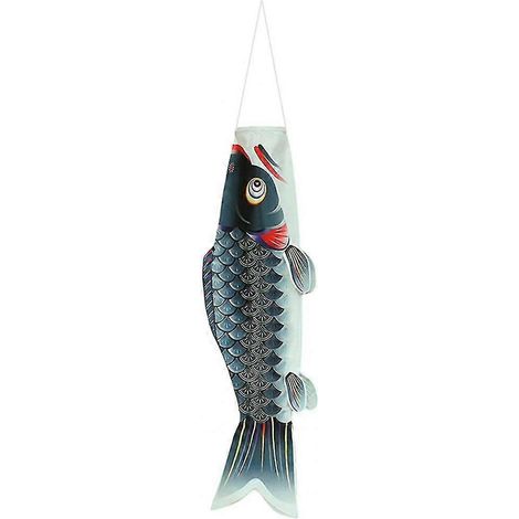 Japanese Carp Windsock In The Breeze Fade Resistant Fishy Koi Windsock Traditional Hanging Flag & Banner 40cm