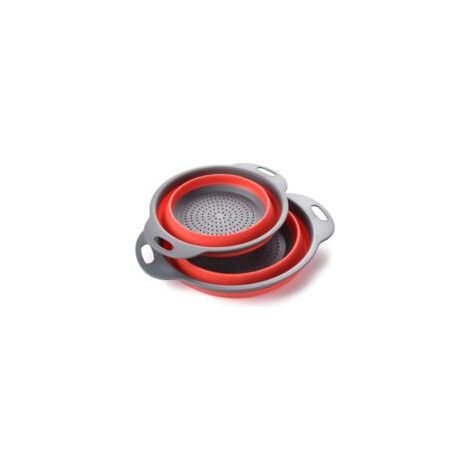 Set di cestini scolapasta pieghevoli, cestino per frutta portatile, salvaspazio in cucina, facile da pulire, 2 misure - Crezuo