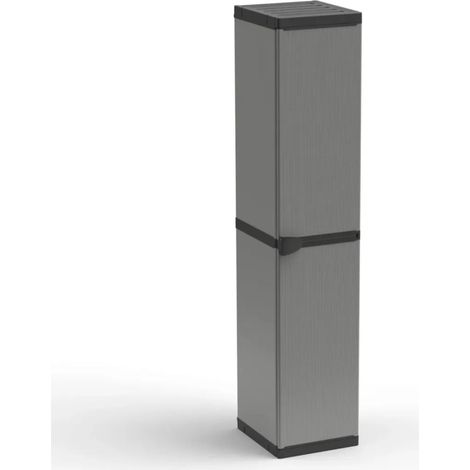 Armadio in PVC per Esterno Modulare con Ripiani da Balcone Giardino