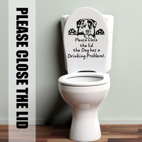 [Pegatinas decorativas para inodoro] + [Accesorios para inodoro] + [Pegatinas para asiento solamente] + [Sobre PVC] + [30 x 23,5 cm] + [Para uso privado/hotelero] + [Con eslogan] (1/5)