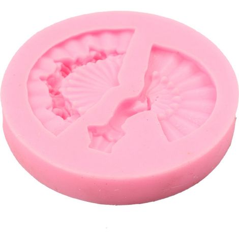 Moule en silicone pour gâteaux en forme d'éventail, biscuits, chocolat, fondant, aliments, plaque de cuisson (1/5)