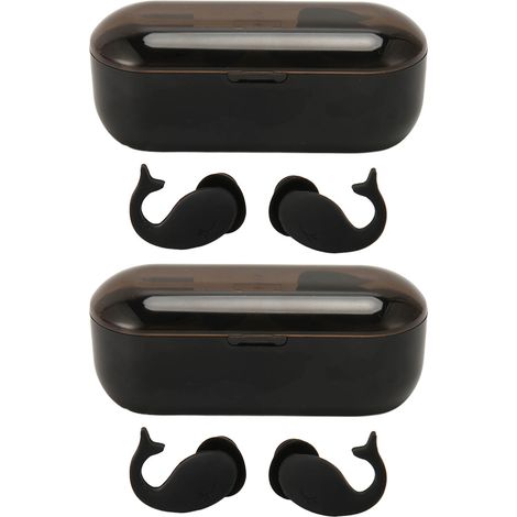 2 paires de bouchons d'oreilles en silicone pour sommeil, NRR 40dB, réduction de bruit triple protection, réutilisables et confortables. (1/5)