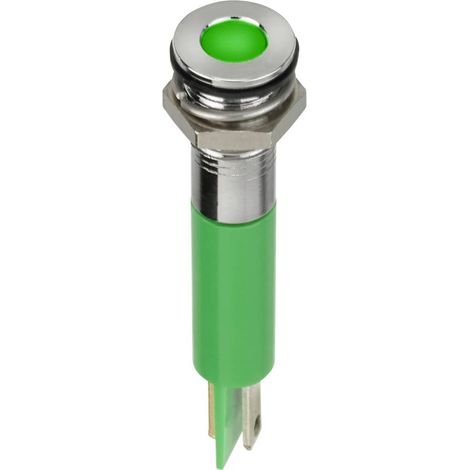 APEM Q8F1CXXG24E Luce di segnalazione a LED Verde A filo 6 mcd