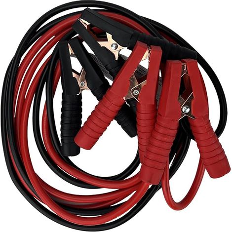 Câbles de démarrage pour batterie de voiture SS3625 100A 3M, à code couleur, pour voitures et véhicules jusqu'à 2L/2000cc de capacité, pour batteries déchargées (1/5)