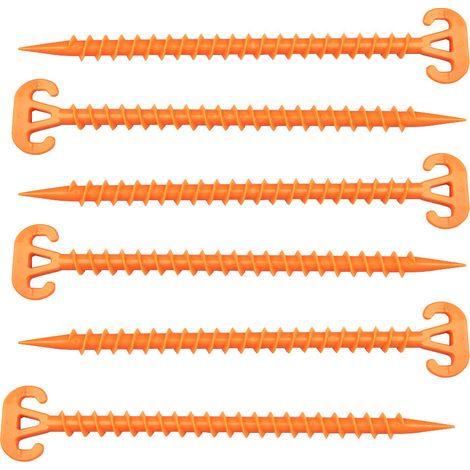 10 Stück 28 cm lange Sandpflöcke als Bodenanker für den Strand, zur sicheren Befestigung von Haustieren, Zelten, Überdachungen, Stranddecken usw. an Stränden und Rasenflächen.