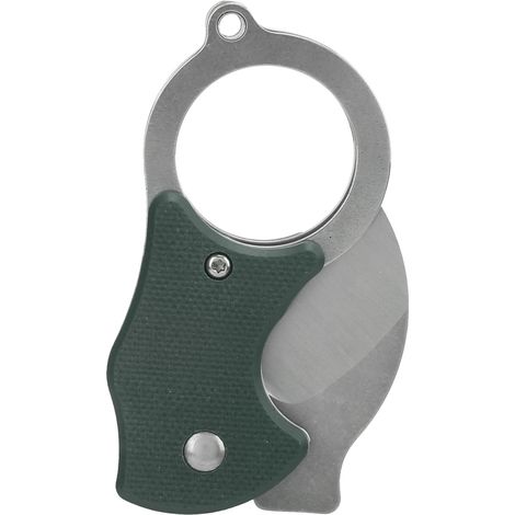 Tragbares Mini-Klappmesser aus Edelstahl mit Adlerklauenklinge für den Outdoor-Bereich, inklusive Schlüsselanhänger, Militärgrün (1/5)