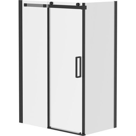 Series 10 Colore Matt Black Roller 1400mm x 800mm Sliding Door Shower Enclosure (1/5)
