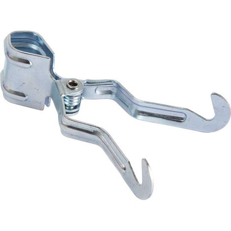 Camping-Klammern, 4er-Set, für Zeltstangen, Metall, zum Anclipsen von Kleiderbügeln, Silber (1/5)