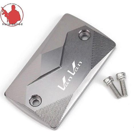 Für Suzuki Vanvan 200 (2003–2013) Motorradzubehör: CNC-gefräster Aluminium-Bremsflüssigkeitsbehälterdeckel vorne – grau