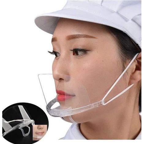 20 pcs Masque Transparent, Traitement Anti-buée Masque Sanitaire Convient pour Hôtel et Restaurant de Cuisine (1/4)