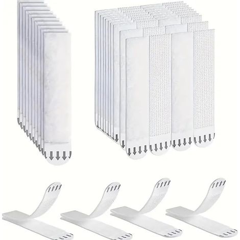 Lot de 24 paires Bandes suspension Crochets Noël Robustes Sans clous Pour cadres photo Décoration