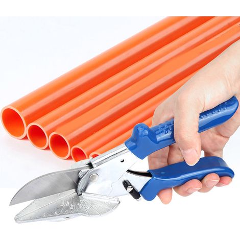 Cisailles multifonctions pour goulottes, ciseaux à angle de 45° pour la découpe de tuyaux en caoutchouc et en plastique (1/5)