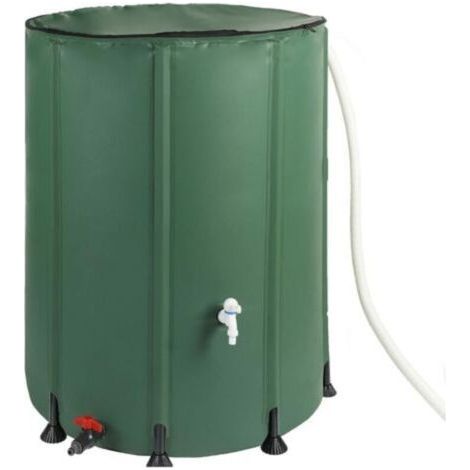 Bc-elec - BS400008 Réservoir d'eau de pluie 200 litres en PVC avec sortie pour tuyau d'arrosage, tank à eau de pluie 60x72cm Cuve, citerne et réservoir à eau (1/5)