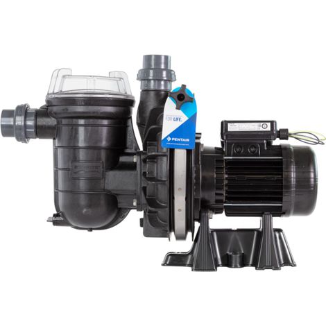 Pentair – Pompe piscine triphasée 20 m³/h – 1,5 CV – Débit élevé pour piscines jusqu'à 85 m³ – Moteur modulaire et hydraulique auto-amorçante