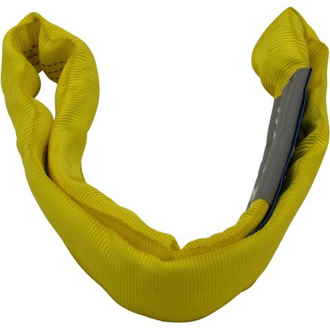 Lifting Round Sling 3 Ton 1.5M EWL (3M Circ Polyester Endless Strop 3000KG Yellow) (1/5)