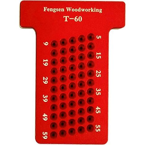 Instrument de mesure pour trous dans le bois, règle en T, outil de traçage de charpentier, résistant à l'usure et à la rouille.