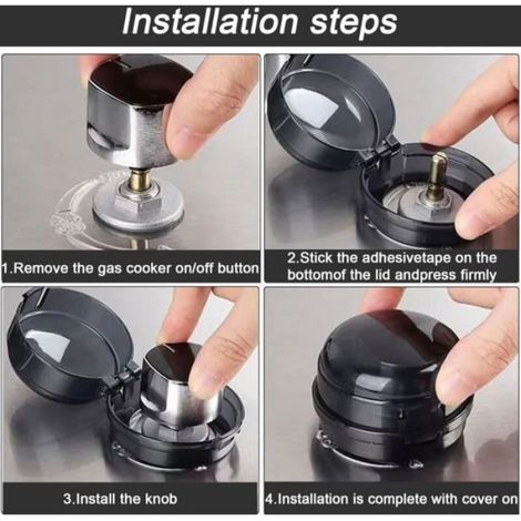 10 cache-boutons gaz sécurité – protection enfants, universel, facile à installer (1/4)
